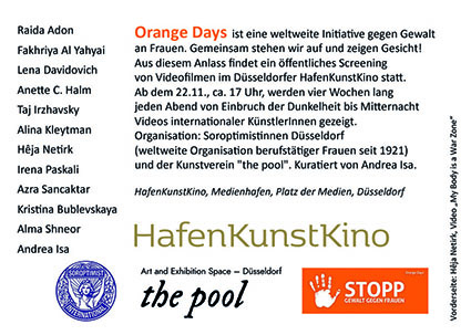 Orange Days Rückseite Karte