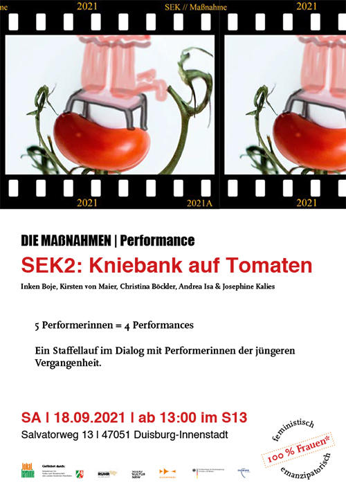 Kniebank auf Tomaten